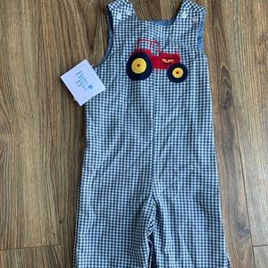 Bailey boys red tractor reversible long John